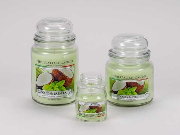 Kerze im Glas PREMIUM Kokos & Minze 420g – Bild 2