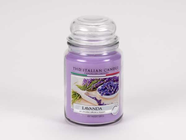 Kerze im Glas PREMIUM Lavendel 600g