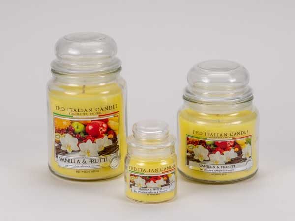 Kerze im Glas PREMIUM Vanille & Frucht 420g – Bild 2