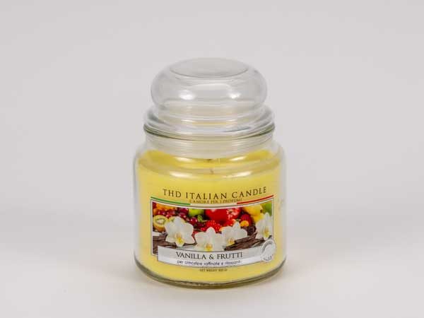 Kerze im Glas PREMIUM Vanille & Frucht 420g