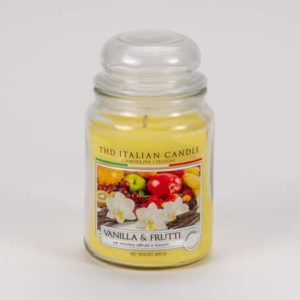 Kerze im Glas PREMIUM Vanille & Frucht 600g
