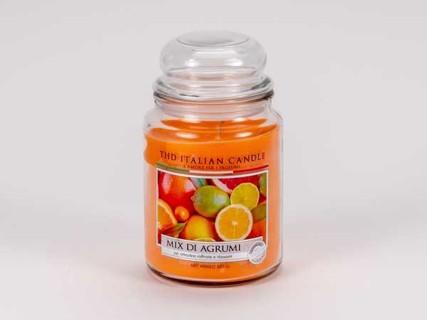Kerze im Glas PREMIUM Zitrusmix 600g